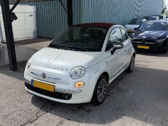 skadebil auto Fiat 500 1.2 Cabrio Leder Automaat Nap 2010/7