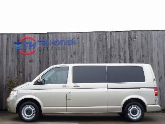 krockskadad bil auto Volkswagen Transporter T5 2.5 TDi Lang Dubbele Cabine Klima Navi Schuifdak 128KW Euro 4 2008/6