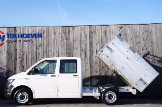 Unfallwagen Volkswagen Transporter T6 2.0 TDi Kipper/kieper Dubbele Cabine Airco 7-Persoons 75KW Euro 6 2016/11