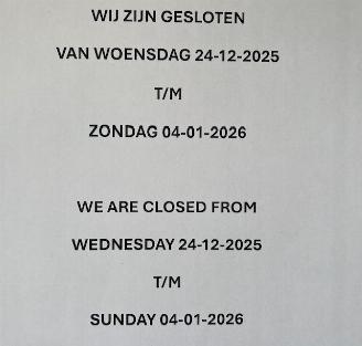  Mercedes  GESLOTEN, CLOSED , GESLOSSEN 24-12 T/M 04-01-2026 2025/12