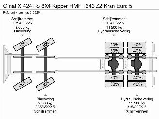 GINAF  4241 S 8X4 Kipper HMF 1643 Z2 Kran Euro 5 picture 27