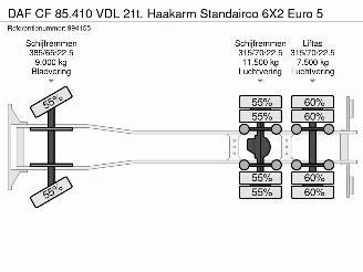 DAF CF 85 .410 VDL 21t. Haakarm Standairco 6X2 Euro 5 picture 26