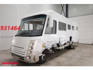 skadebil camper Niesmann+Bischoff  Flair 800 ILW 72C20 Lucht Leder Dakairco Solar TV Hefbed 2014/7