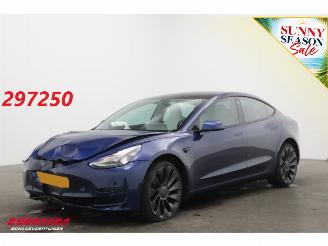 Auto incidentate Tesla Model 3 Performance AWD 75 kWh Pano Navi Cruise Clima Memory Leder SHZ LrHZ Camera PDC 2021/8