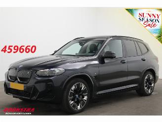 krockskadad bil auto BMW iX3 M Sport 80 kWh H/K HUD Pano Schuif/kantel ACC Navi Clima Leder Memory SHZ Camera 360° PDC 2022/9
