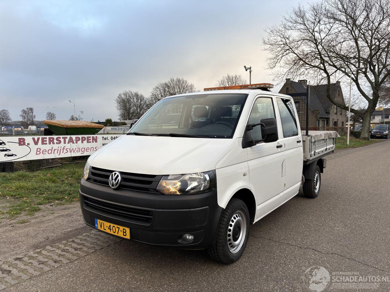 Volkswagen Transporter 2.0 TDI 75KW DUBBELE CABINE OPEN LAADBAK, AIRCO, N.A.P.
