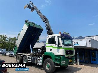 Schade vrachtwagen MAN TGS 32.400 6X6 Hiab 166Pro Remote Kipper Widespread Euro5 2009/1