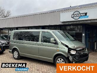 krockskadad bil bedrijf Volkswagen Transporter 2.5 TDI 340 DC 5-Pers 174PK DSG Leer Navi Airco Cruise PDC Trekh. 2007/9