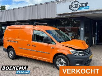 krockskadad bil bedrijf Volkswagen Caddy maxi 2.0 TDI L2 DSG Navigatie Camera Cruise Airco 2018/11